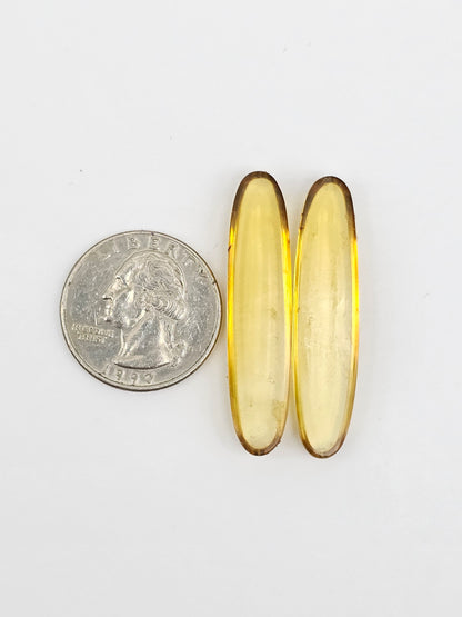 Amber Cabochon Pair