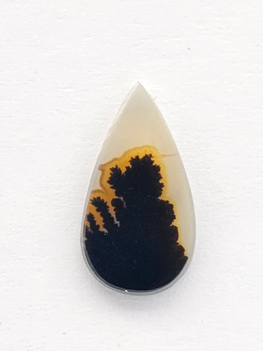 Scenic Dendritic Agate Cabochon – Natural Landscape Stone