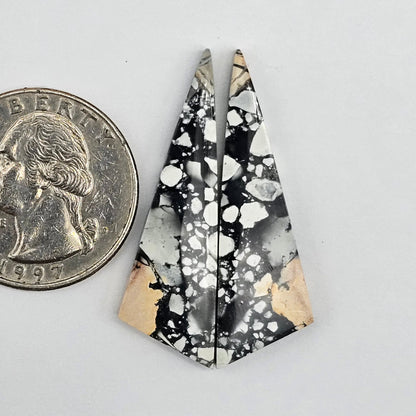 Maligano Jasper cabochon pair