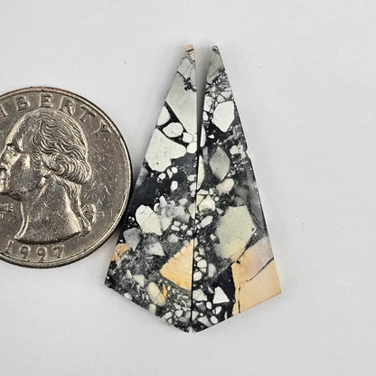 Maligano Jasper cabochon pair