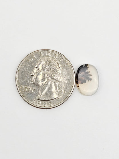 Scenic Dendritic Agate Cabochon – Natural Landscape Stone