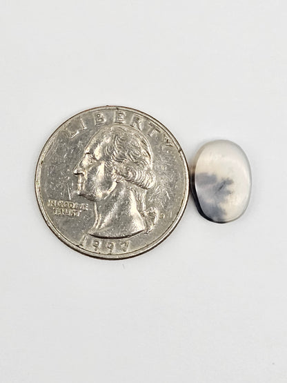 Scenic Dendritic Agate Cabochon – Natural Landscape Stone