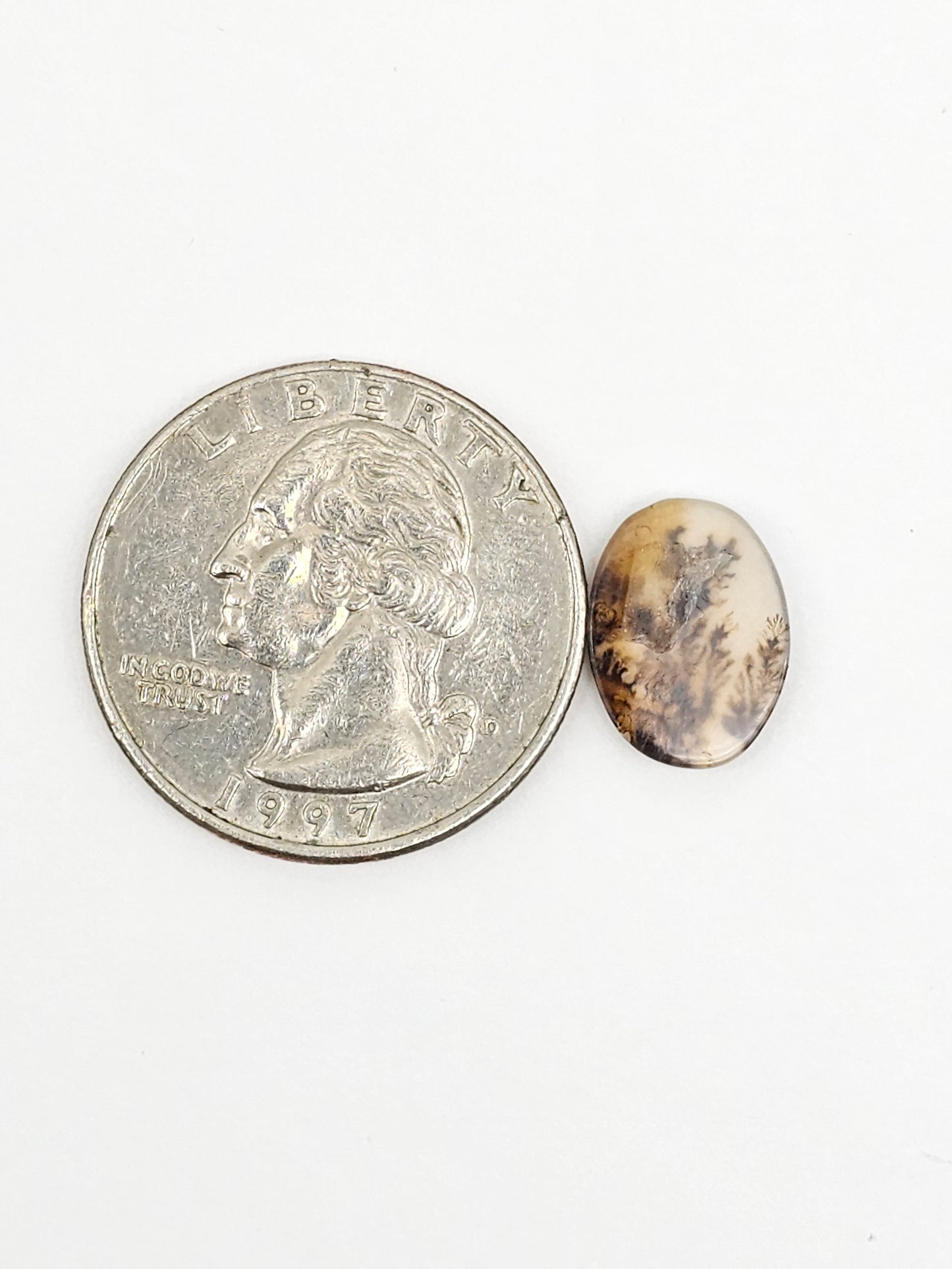 Scenic Dendritic Agate Cabochon – Natural Landscape Stone