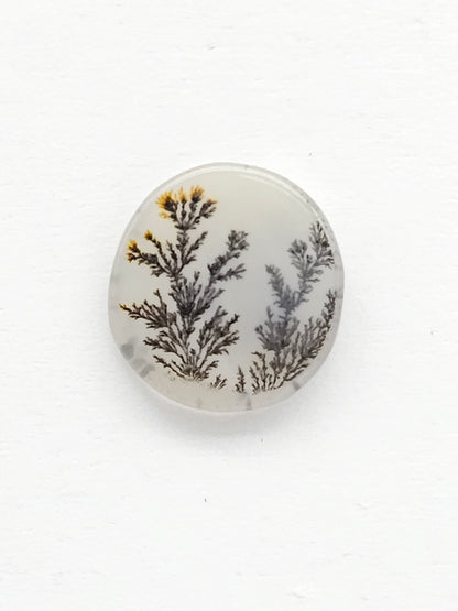Scenic Dendritic Agate Cabochon – Natural Landscape Stone