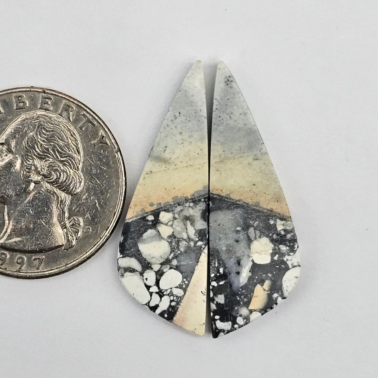 Maligano Jasper cabochon pair