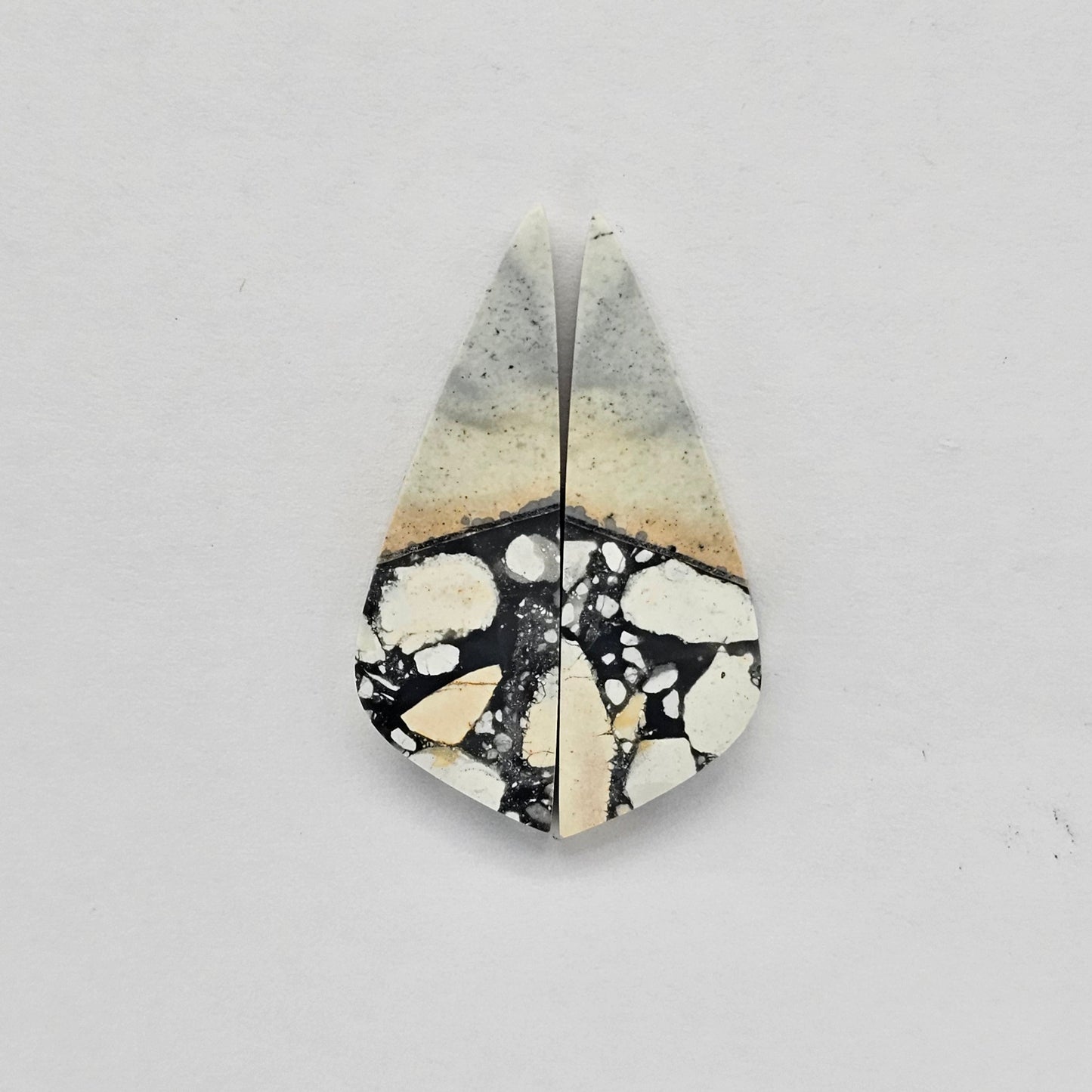 Maligano Jasper cabochon pair