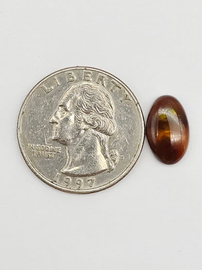 Mexican Fire Agate Cabochon – Natural Iridescent Gemstone