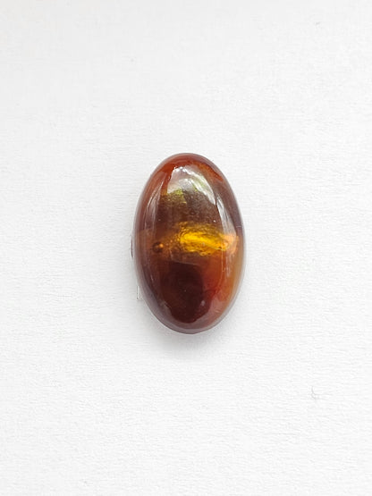 Mexican Fire Agate Cabochon – Natural Iridescent Gemstone