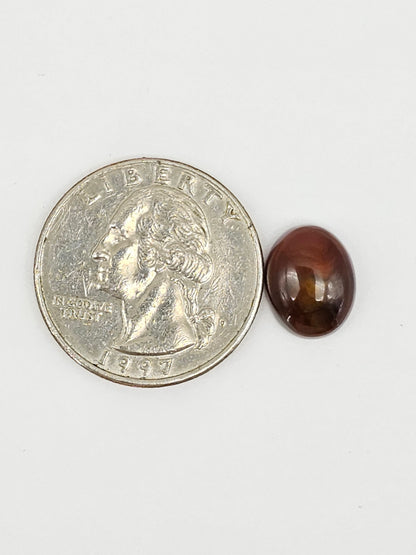 Mexican Fire Agate Cabochon – Natural Iridescent Gemstone