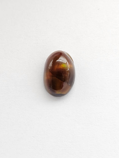Mexican Fire Agate Cabochon – Natural Iridescent Gemstone