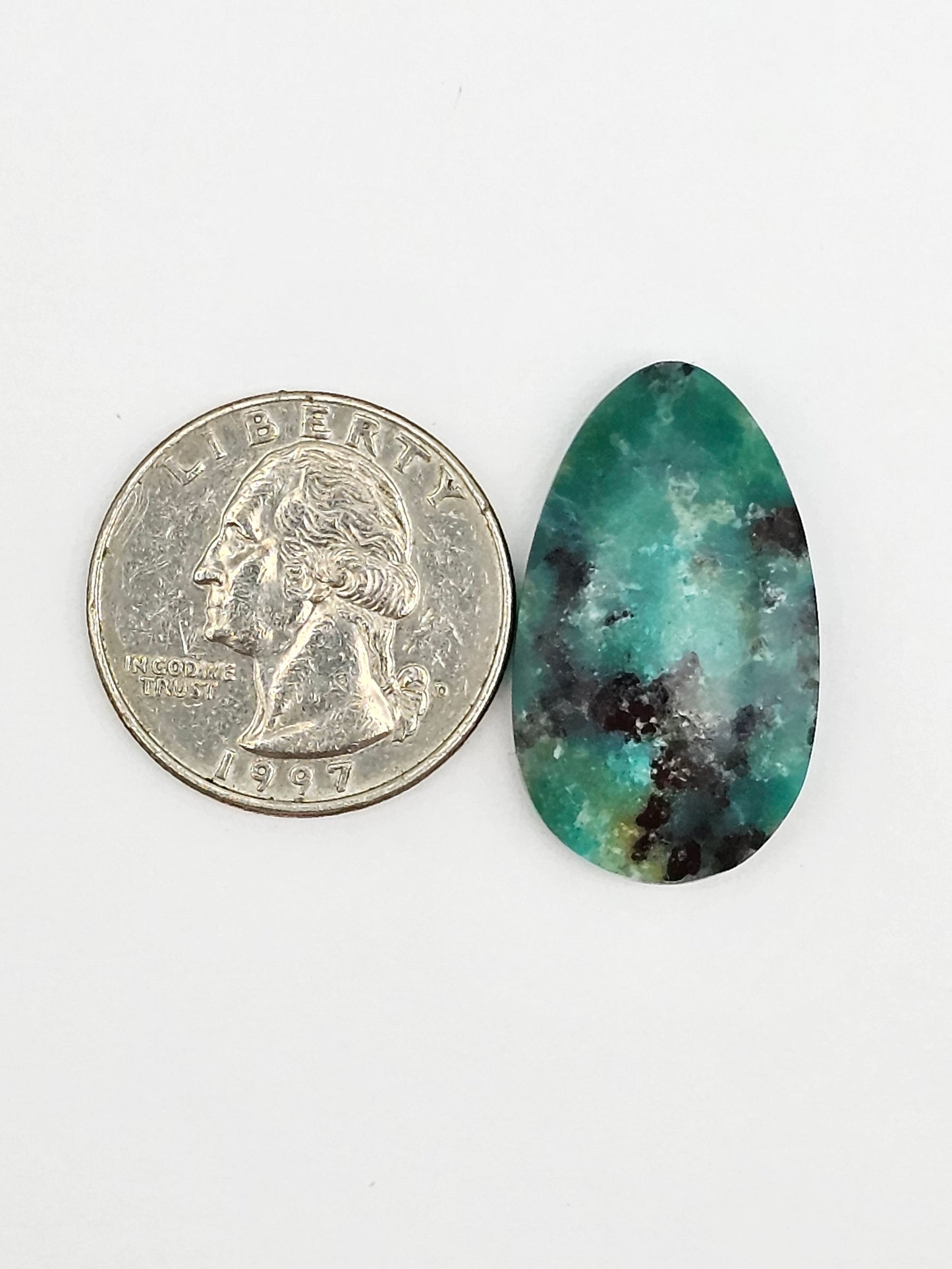 Mexican Chrysocolla Oval Cabochon – Blue Green Natural Stone