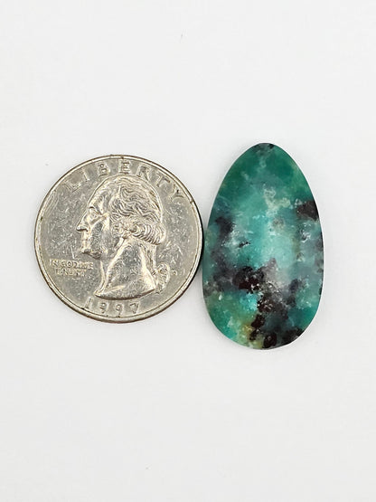 Mexican Chrysocolla Oval Cabochon – Blue Green Natural Stone