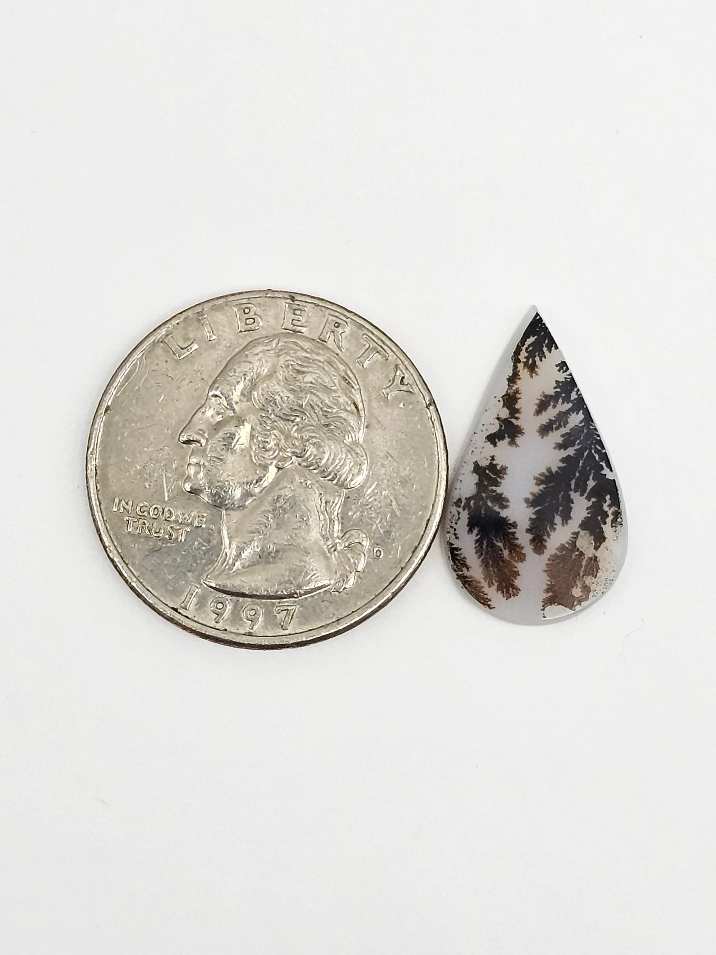 Scenic Dendritic Agate Cabochon – Natural Landscape Stone
