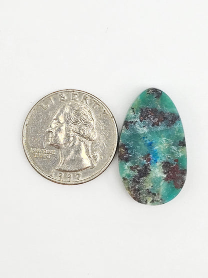 Mexican Chrysocolla Oval Cabochon – Blue Green Natural Stone