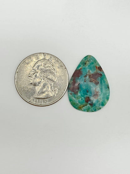 Mexican Chrysocolla Oval Cabochon – Blue Green Natural Stone