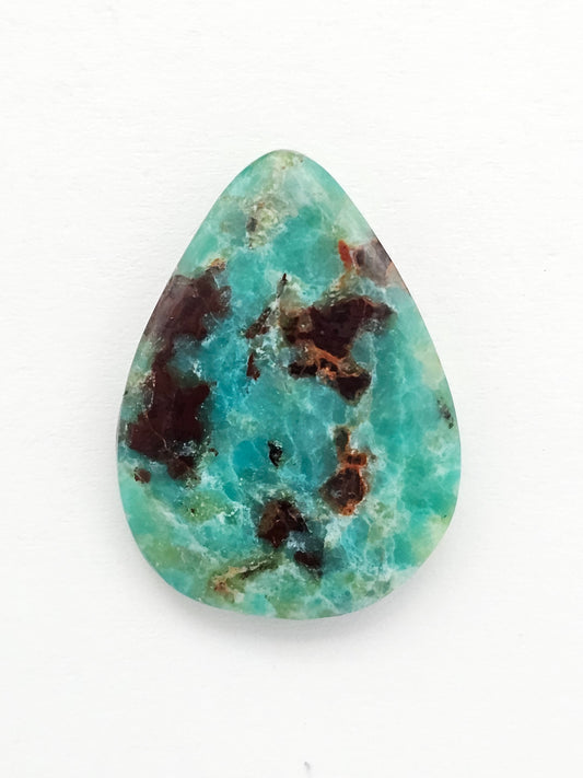 Mexican Chrysocolla Oval Cabochon – Blue Green Natural Stone
