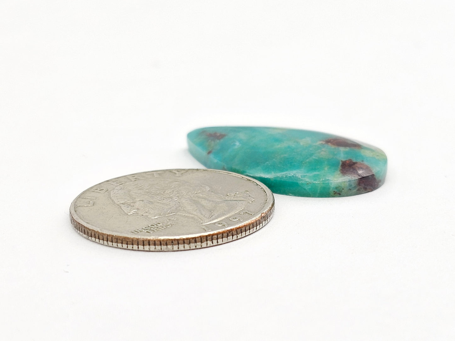 Mexican Chrysocolla Oval Cabochon – Blue Green Natural Stone