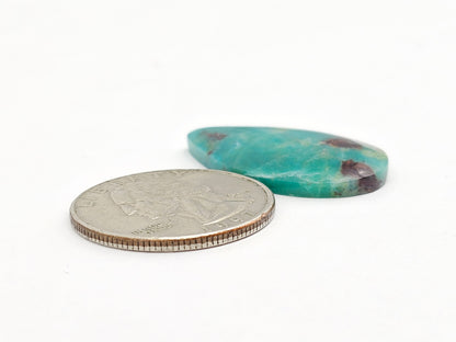 Mexican Chrysocolla Oval Cabochon – Blue Green Natural Stone
