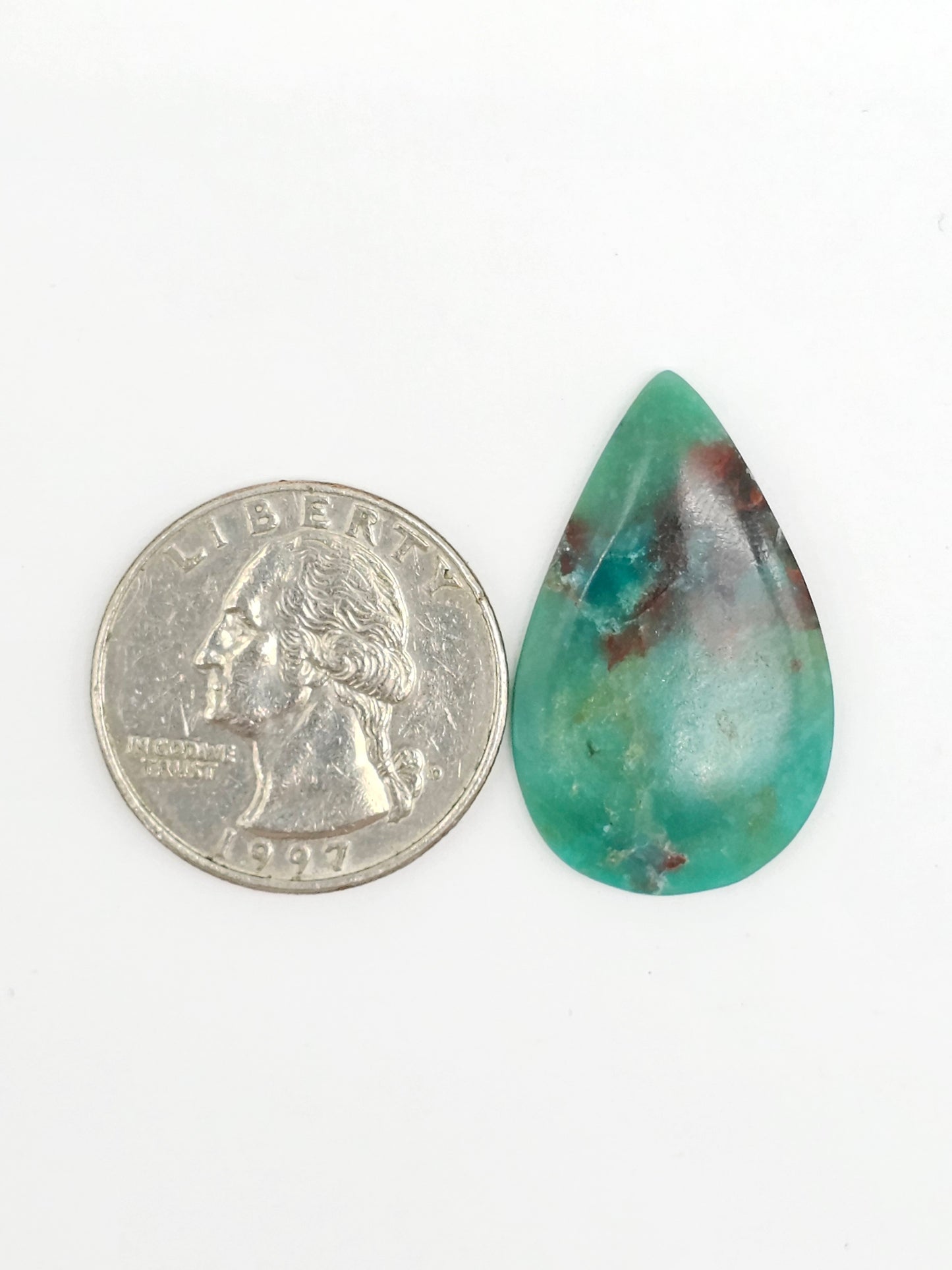 Mexican Chrysocolla Oval Cabochon – Blue Green Natural Stone