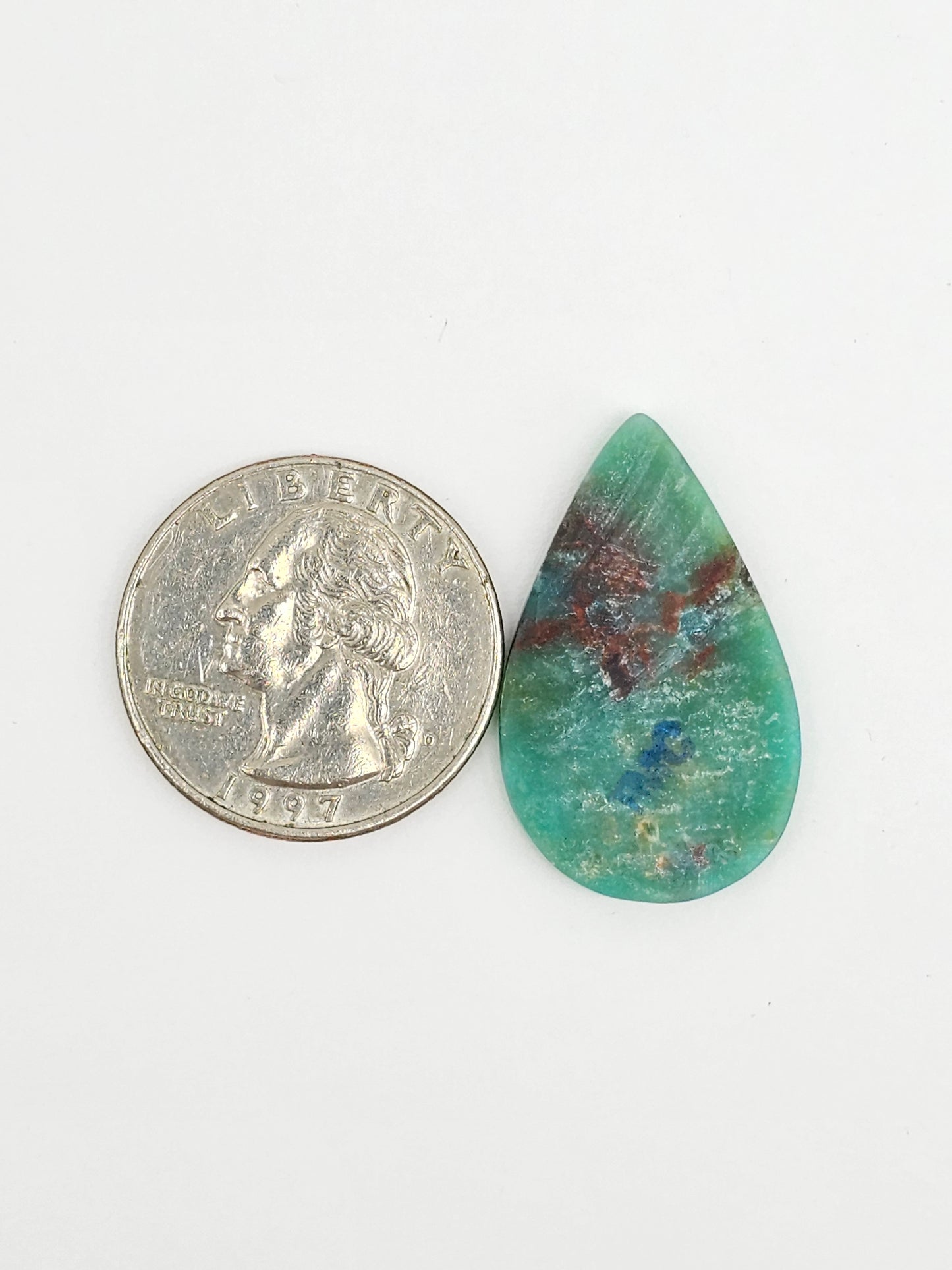 Mexican Chrysocolla Oval Cabochon – Blue Green Natural Stone