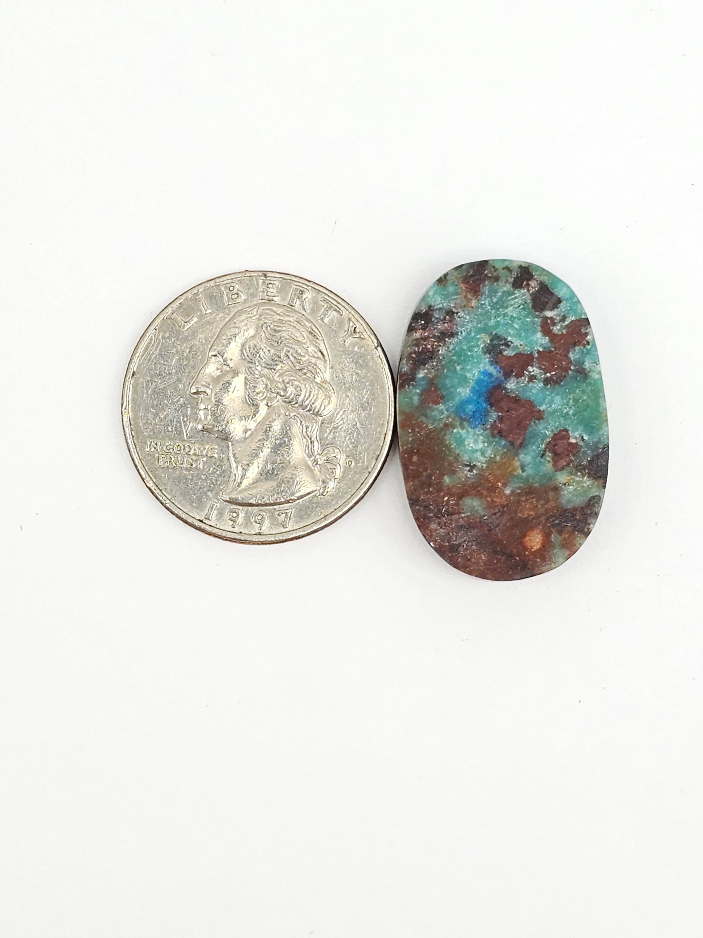 Mexican Chrysocolla Oval Cabochon – Blue Green Natural Stone