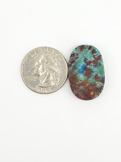 Mexican Chrysocolla Oval Cabochon – Blue Green Natural Stone