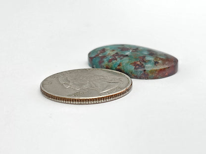 Mexican Chrysocolla Oval Cabochon – Blue Green Natural Stone