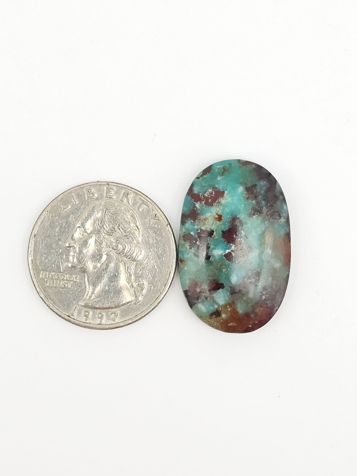 Mexican Chrysocolla Oval Cabochon – Blue Green Natural Stone