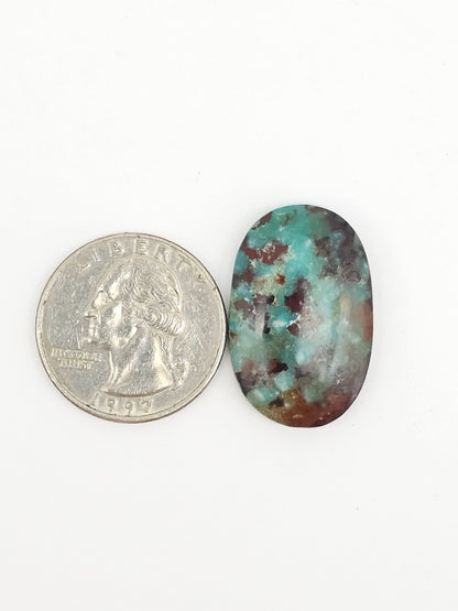 Mexican Chrysocolla Oval Cabochon – Blue Green Natural Stone