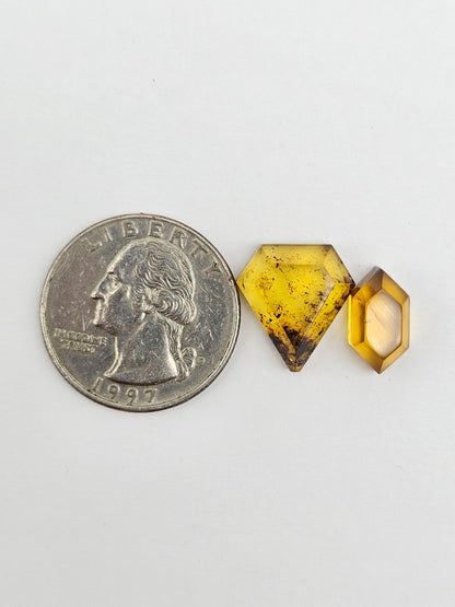 Amber Geometric Cabochon