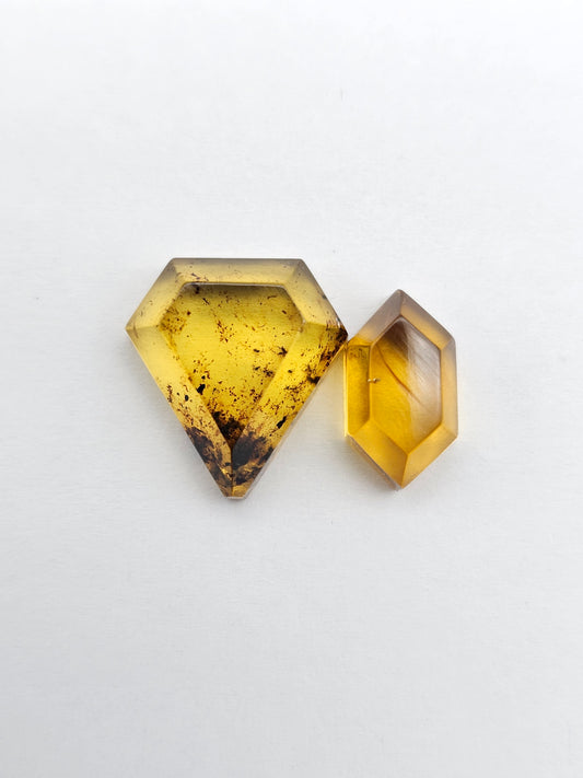 Amber Geometric Cabochon