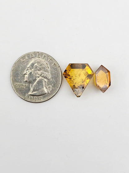 Amber Geometric Cabochon