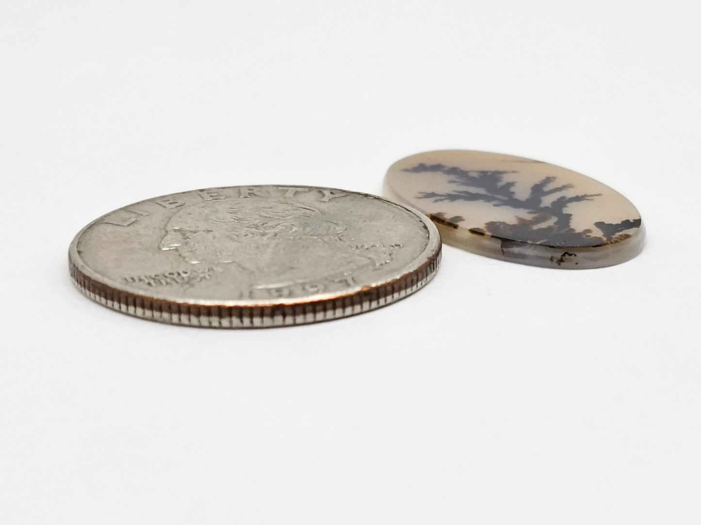 Scenic Dendritic Agate Cabochon – Natural Landscape Stone