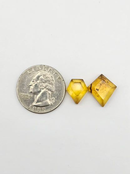 Amber Geometric Cabochon