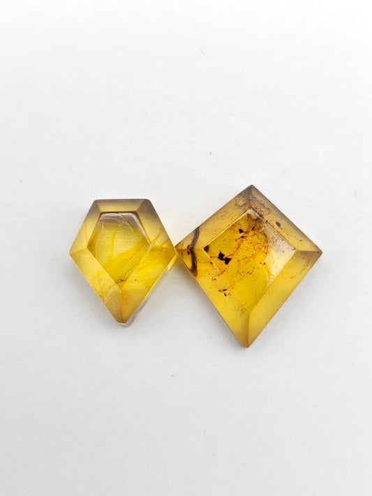 Amber Geometric Cabochon