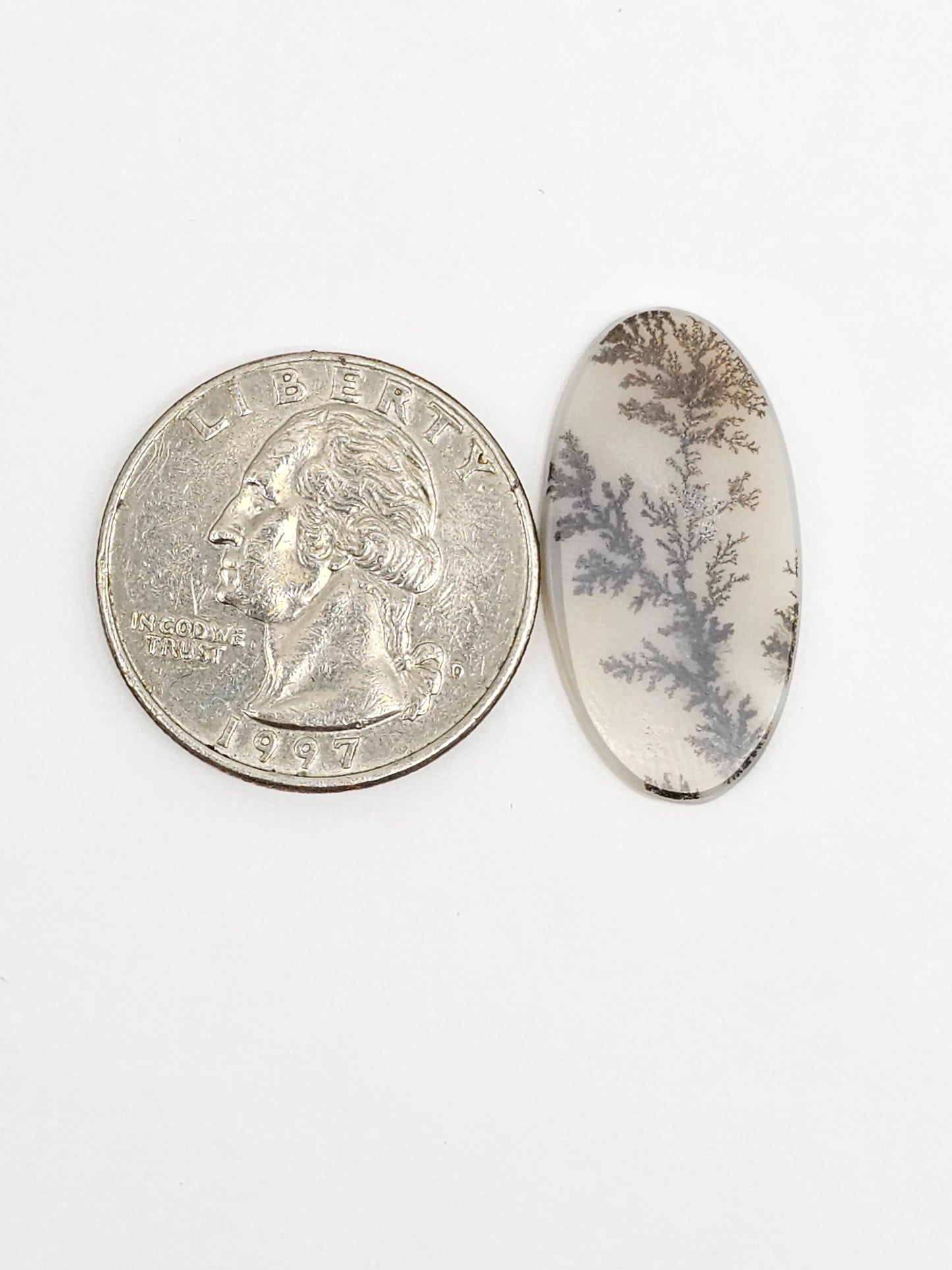 Scenic Dendritic Agate Cabochon – Natural Landscape Stone