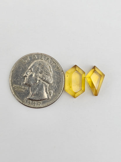 Amber Geometric Cabochon