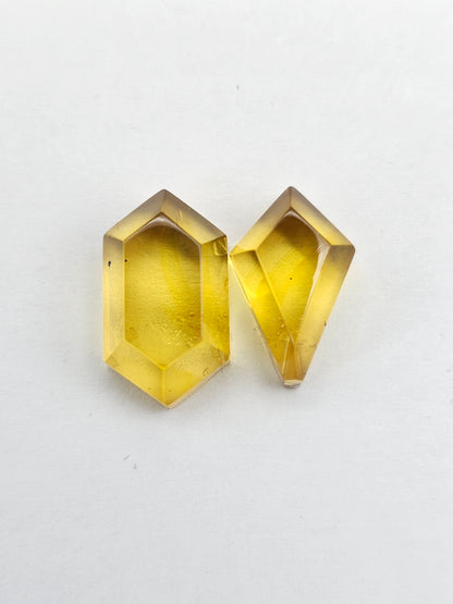 Amber Geometric Cabochon