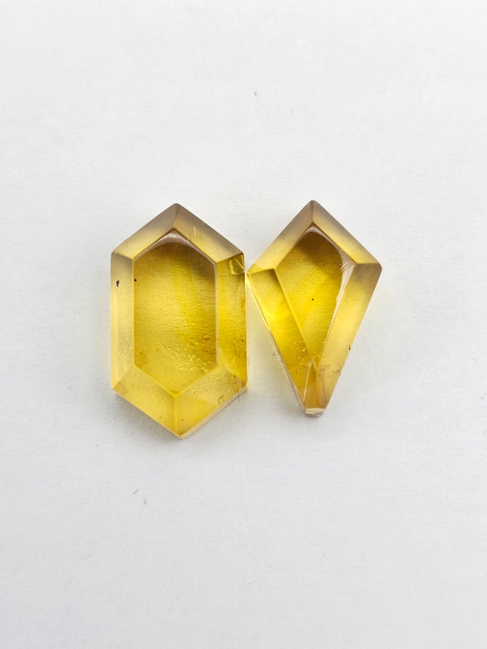Amber Geometric Cabochon