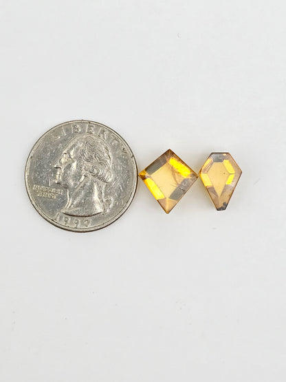 Amber Geometric Cabochon