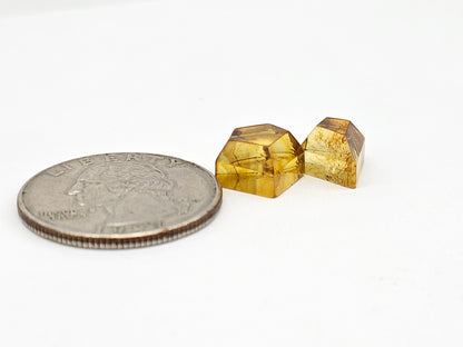 Amber Geometric Cabochon