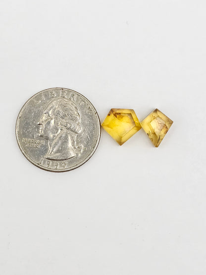 Amber Geometric Cabochon