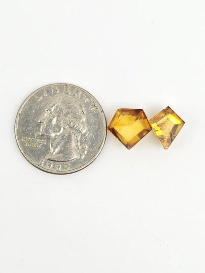Amber Geometric Cabochon