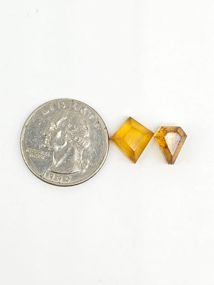 Amber Geometric Cabochon