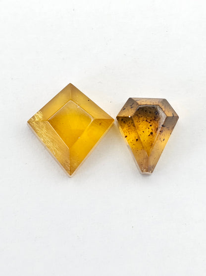 Amber Geometric Cabochon