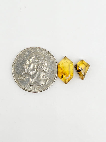 Amber Geometric Cabochon