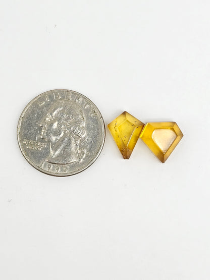 Amber Geometric Cabochon