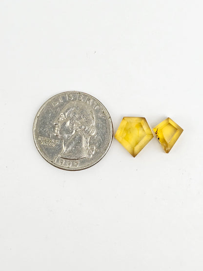 Amber Geometric Cabochon