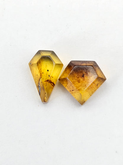 Amber Geometric Cabochon