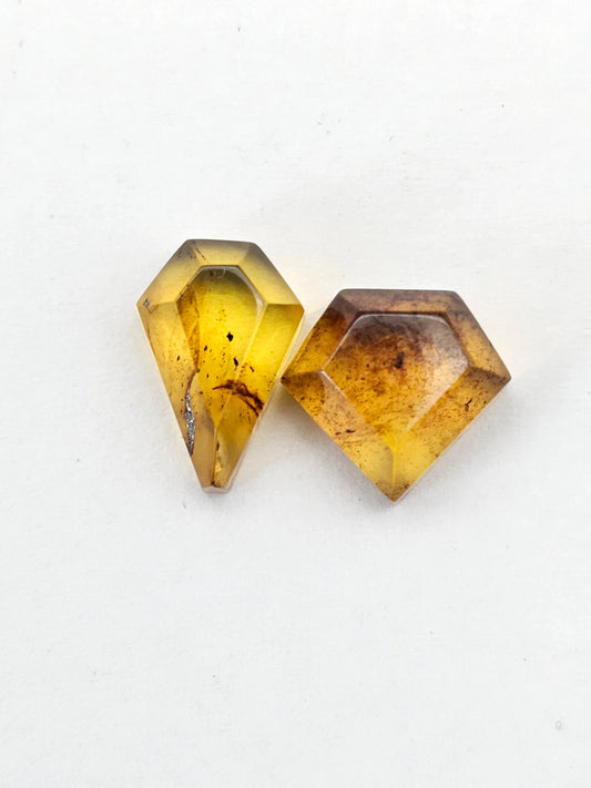 Amber Geometric Cabochon